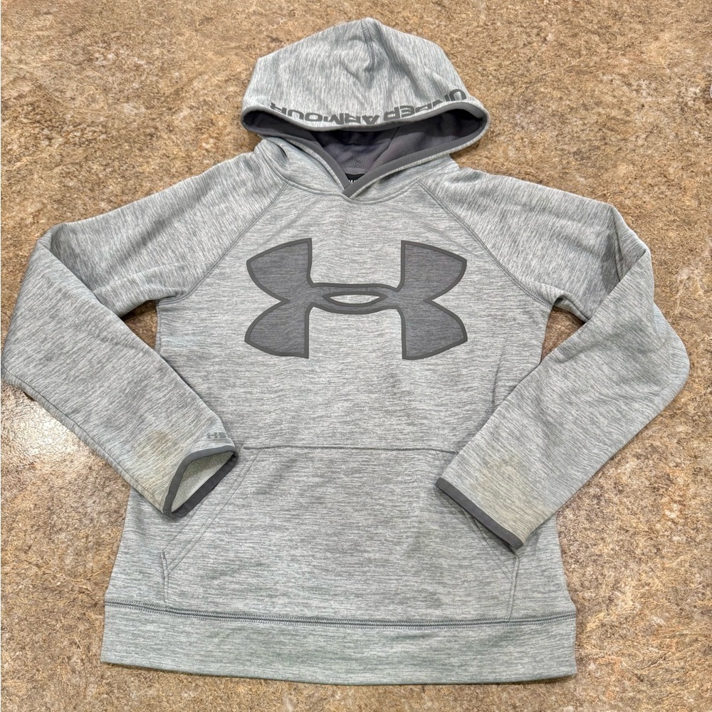 Under Armour Youth Hoodie – Gray – Size YMD (Medium) Loose Fit